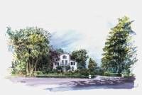 Villa Eikenoord Dedemsvaart, watercolour 50 x 70 cm. 2000  » Click to zoom ->